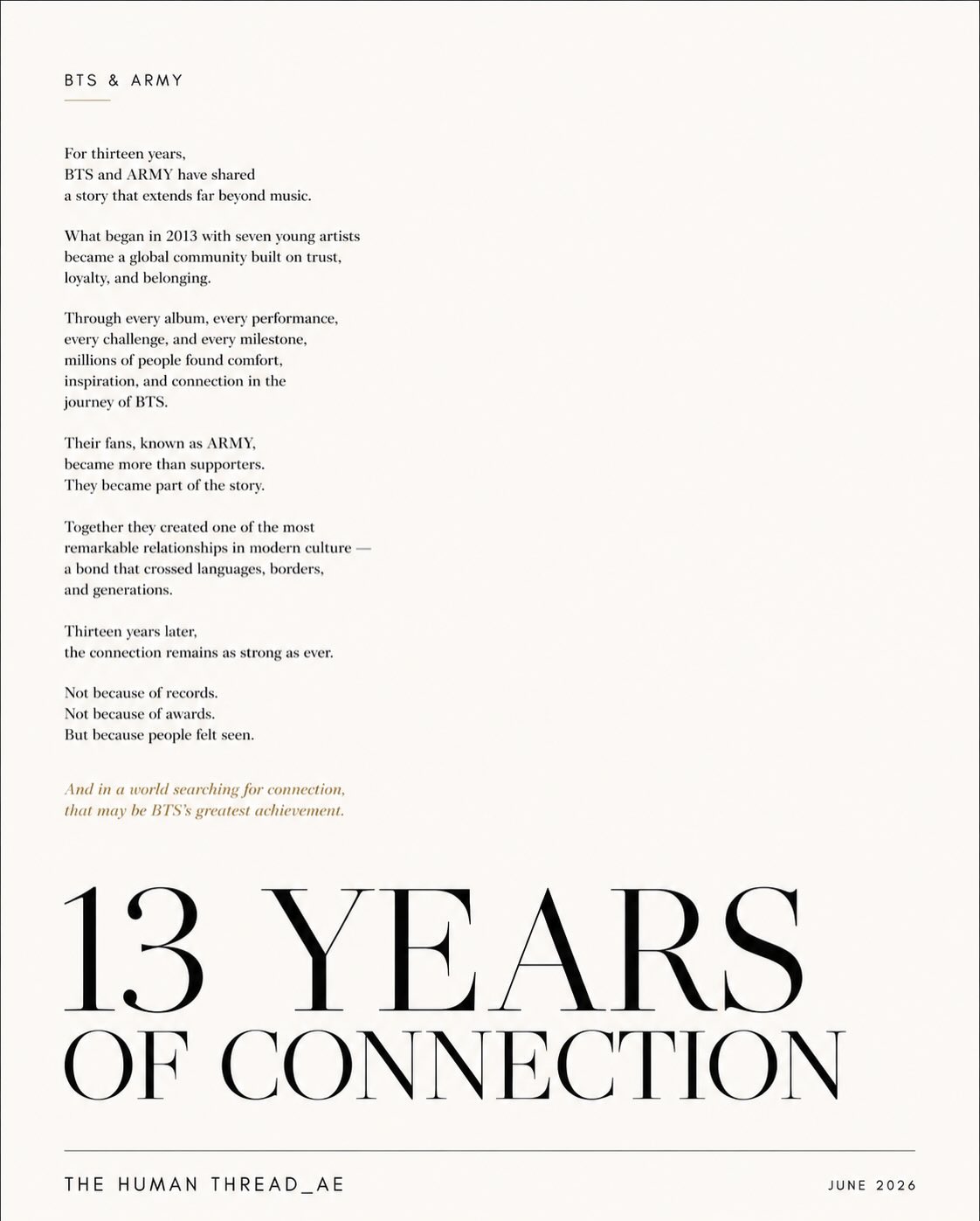 13 Years of Connection